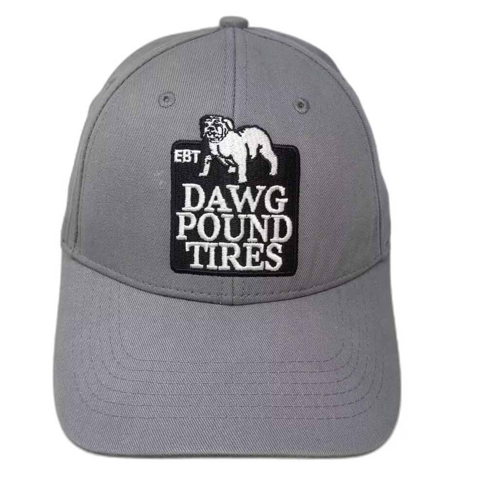 Mountain Lakes Baseball Cap Gray Black One Size Dawg Pound Tires Strapback Hat